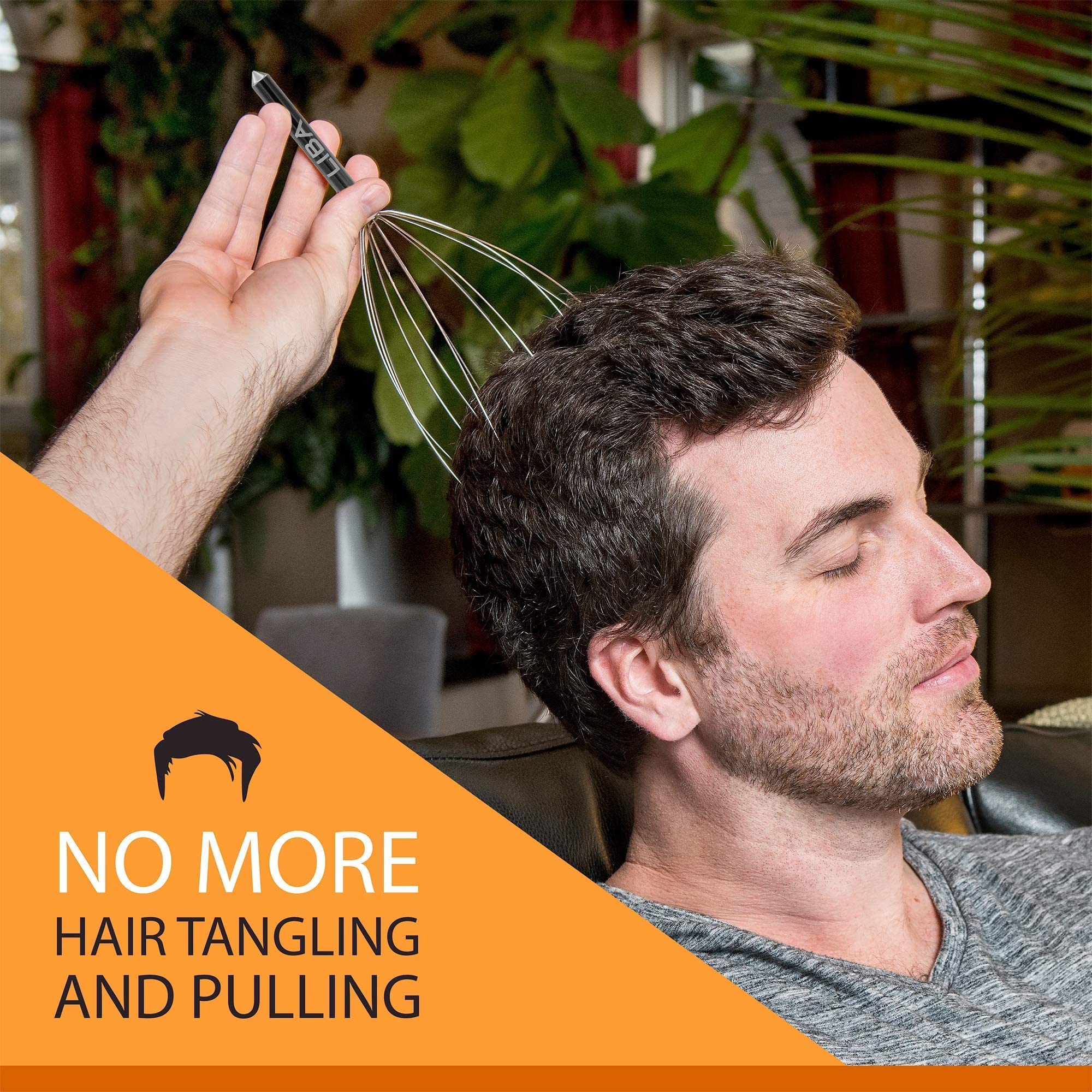 LiBa Scalp Massager Tool (2-Pack) for a Rejuvenating Head Hair Scratcher Massage No Painful Scratches, Tangling, or Hair Pulling