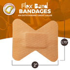 Flexible Fabric Bandages - Flex Fabric Adhesive Bandages Finger-Tip Bandages for Finger Care and to Protect Wounds from Infectio