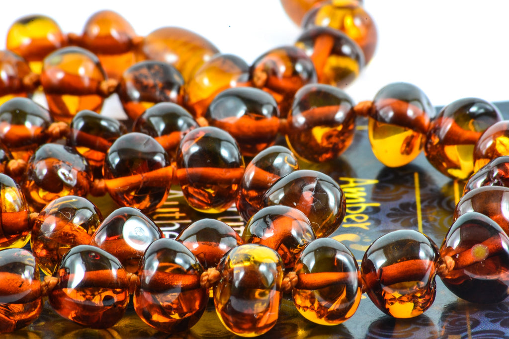 Baltic Amber Necklace for Adult - Natural Amber from Baltic Region, Genuine Baltic Amber (23.6, Cognac)