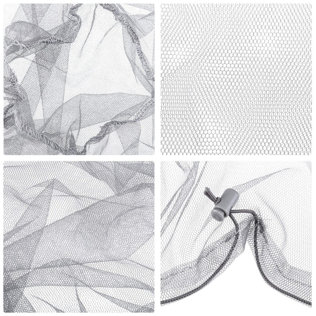 HESTYA 4 Pack Mosquito Bug Net Mesh for Head Mosquito Head Net Face Neck Fly Netting Hood from Insect Bugs Gnats for Outdoor(Bla