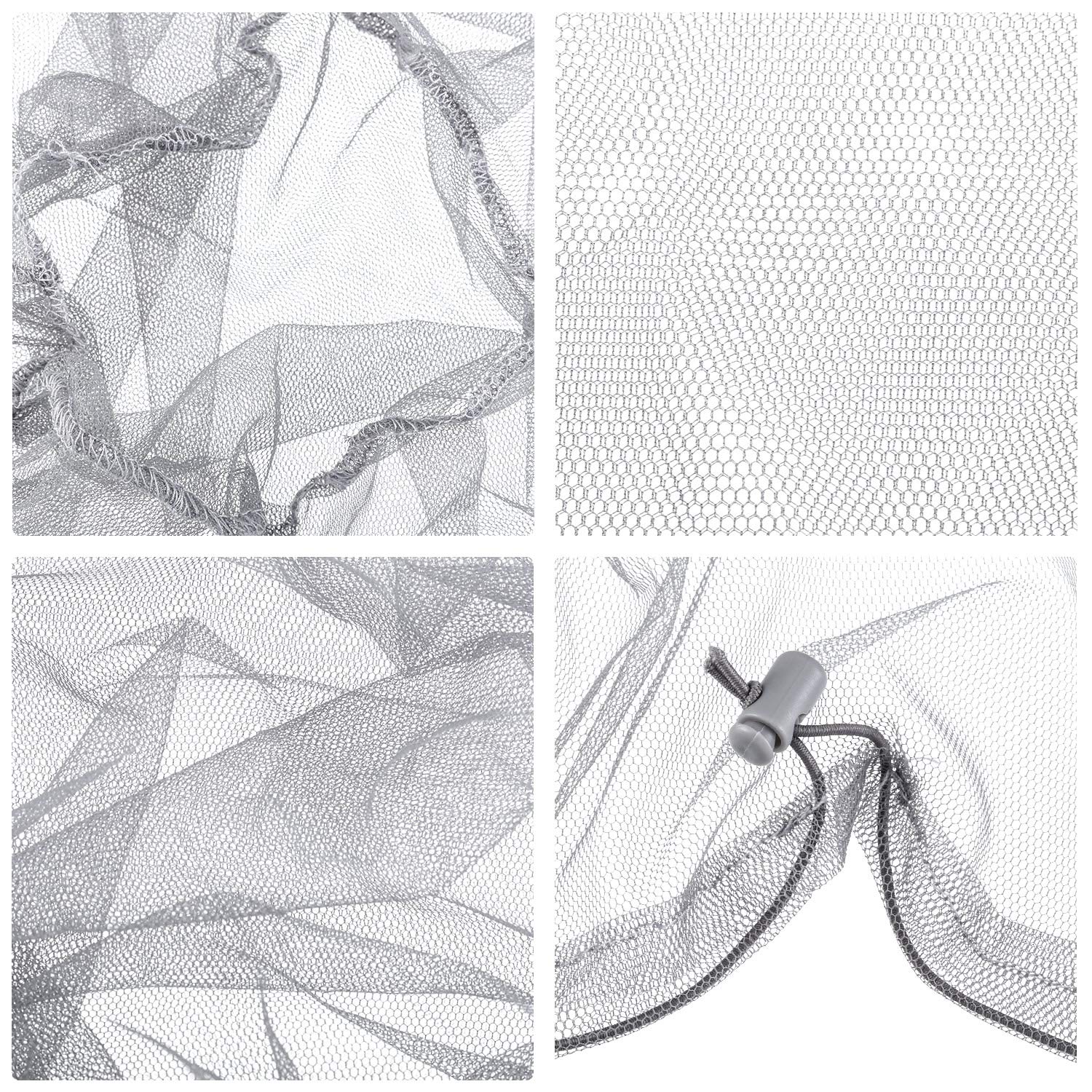 HESTYA 4 Pack Mosquito Bug Net Mesh for Head Mosquito Head Net Face Neck Fly Netting Hood from Insect Bugs Gnats for Outdoor(Bla