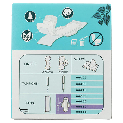 Natracare Ultra Pads with Wings - Long - 10 ct (8-Pack) - Organic and Natural