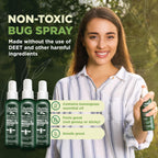 Deet-Free Insect & Mosquito Repellent Pack of 3 (2oz) - Nice Smelling Insect Repellent with Lemongrass Oil Safe for Pets and Kid