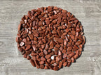 GAF TREASURES 2 oz Lot Semi Tumbled Gemstone Chips, Crushed Mini Crystals, Undrilled Crystal Chips (Red Goldstone)
