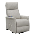 Benjara Power Lift Massage Chair with Wired Remote and Side Pockets, Gray