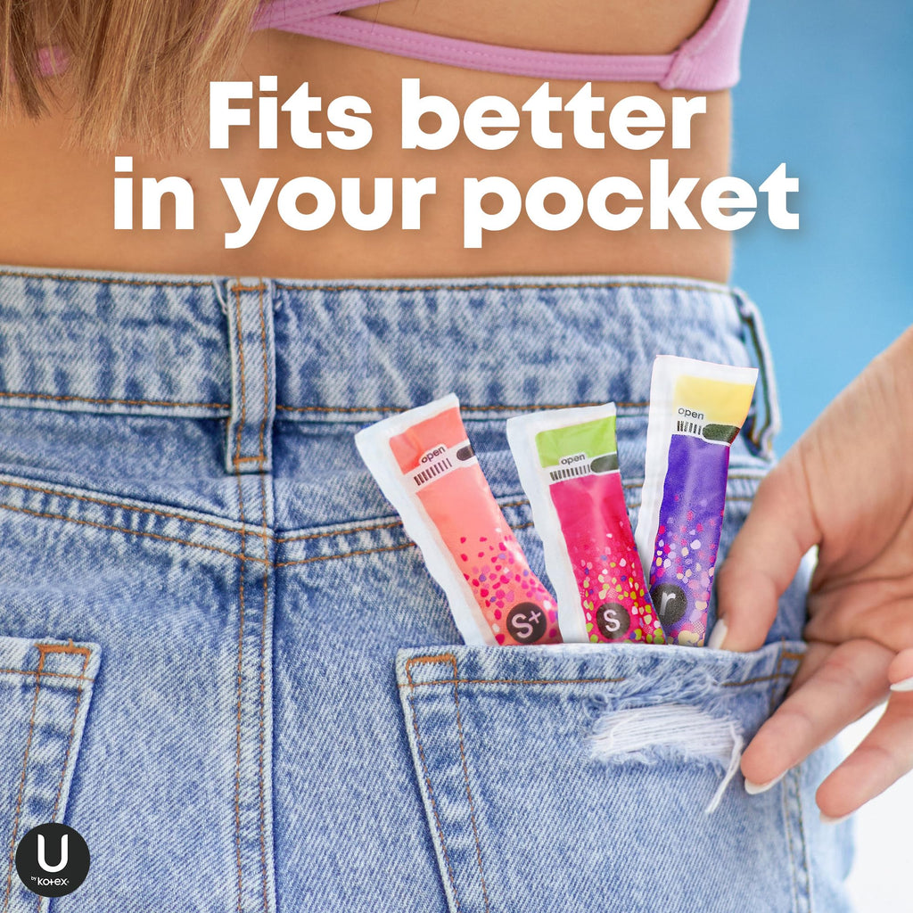 U by Kotex Click Multipack Tampons, Compact, Regular/Super Absorbency, Unscented, 120 Count (8 Packs of 15) (Packaging May Vary)