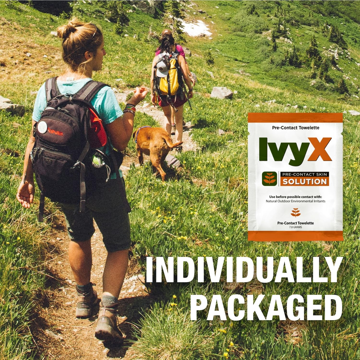 CoreTex Ivy X Pre-Contact Poison Ivy Wipes - Bulk Pack of 100 Single-Use Barrier Wipes to Help Prevent Itchy Rashes - Also Works