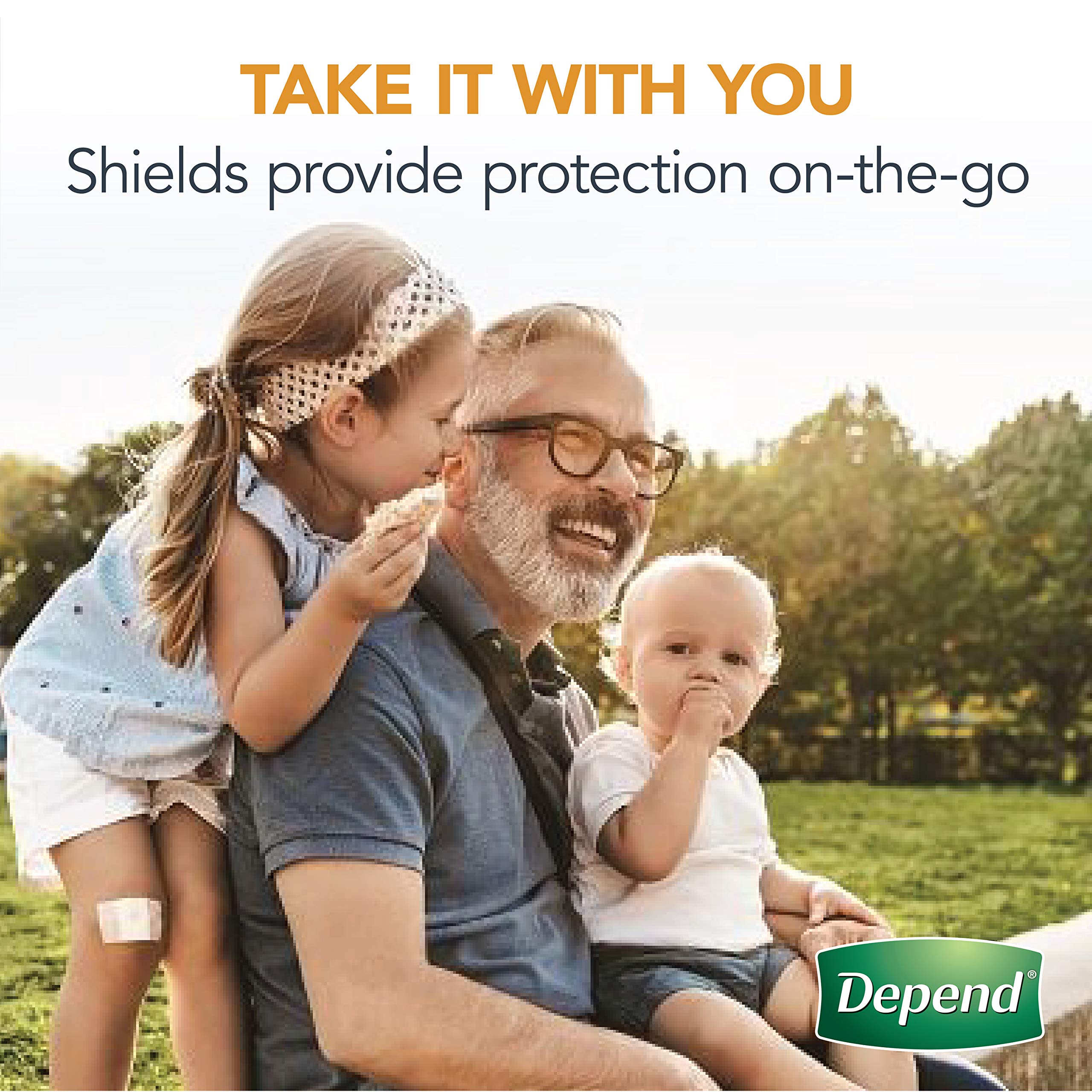 Depend Incontinence Shields for Men, Light Absorbency, 58 Count, Packaging May Vary