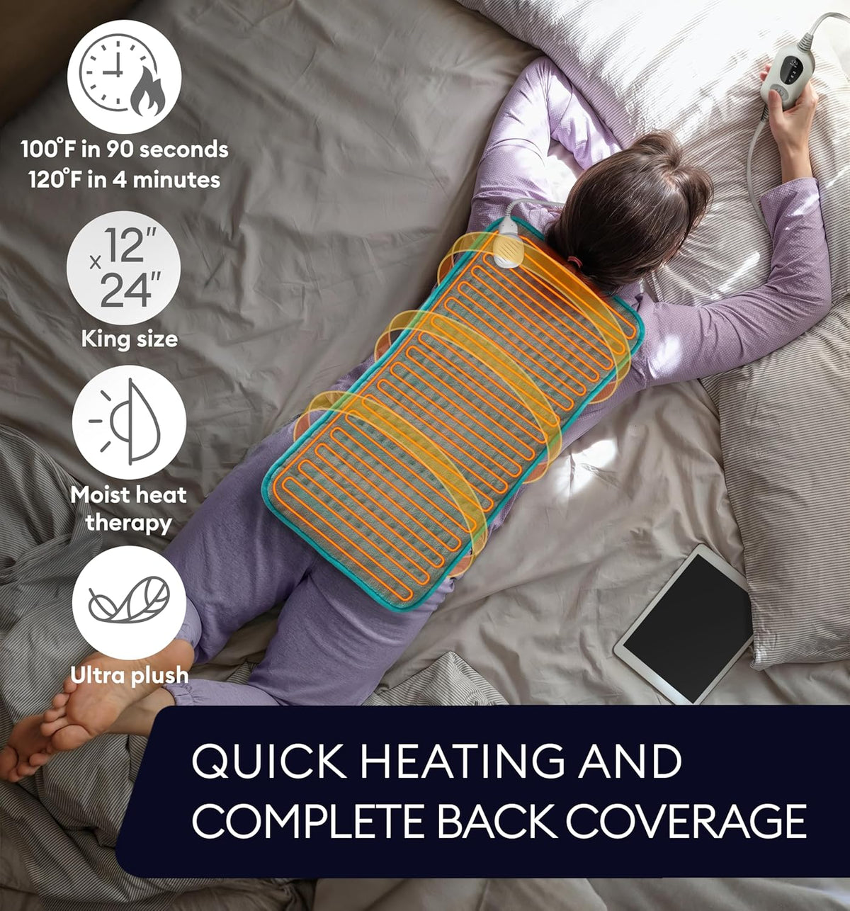 Heating Pad XL, Double-sided, Viridian Green