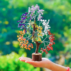 YATSKIA Chakra Tree of Life - Crystals and Healing Stones - Meditation Accessories - Gifts for Spiritual People - 7 Chakra Bonsa