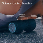 TheraGun Therabody WaveDuo - Ergonomically Contoured Foam Roller - Bluetooth Enabled Muscle Roller for Your Back, Neck & Spine w