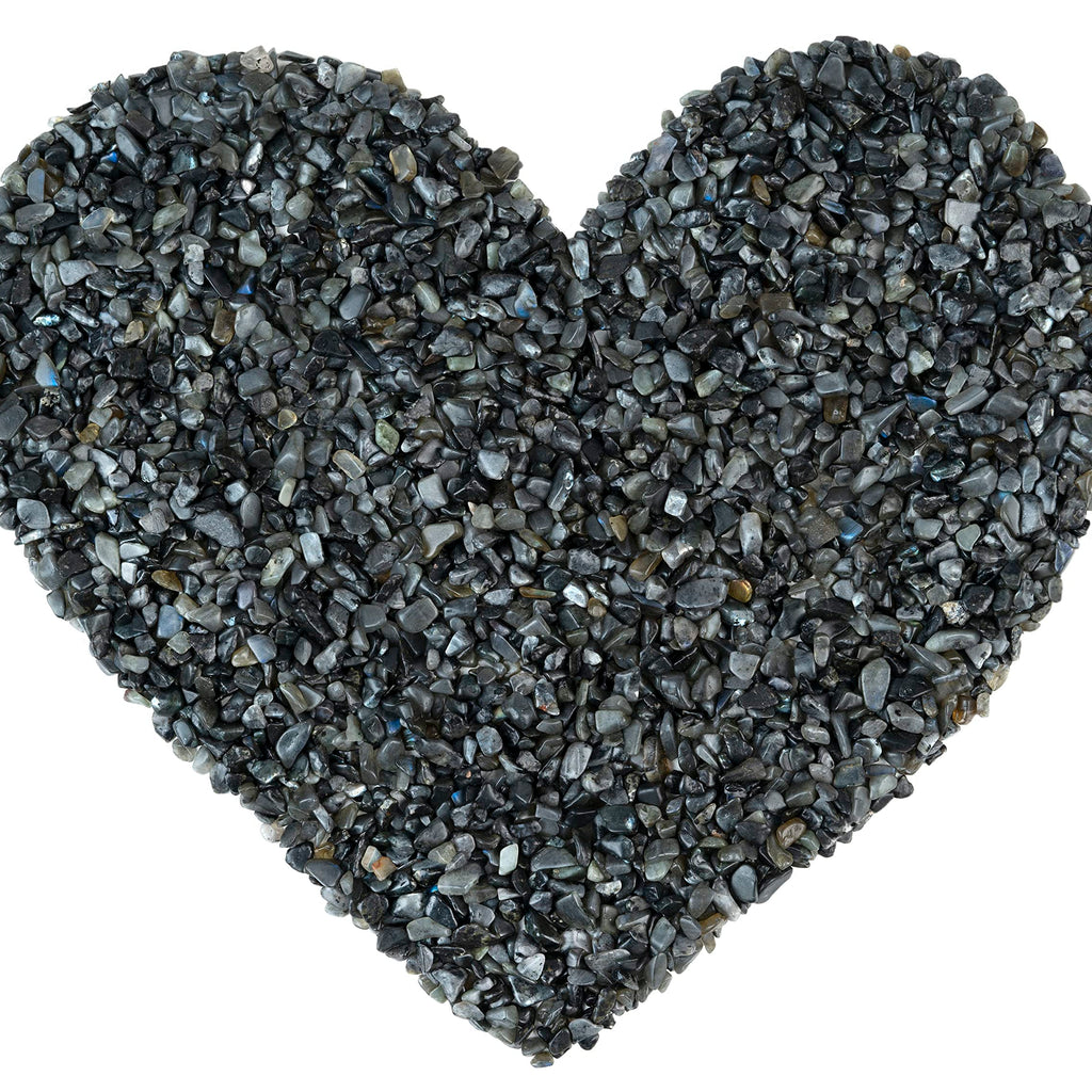 Crocon 1/2 LB Crushed Larvikite Chips Bulk Stone 1100+ Carats Natural Quartz Pieces Irregular Shape Gemstone Tumbling Cabbing Ge