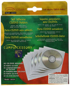 Compucessory 26555 Self-Adhesive CD Holders Polypropylene 50/PK White