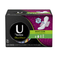 U by Kotex CleanWear Ultra Thin Pads with Wings, Heavy Flow, Fragrance-Free, 6 Packs of 16 (96 Pads Total)