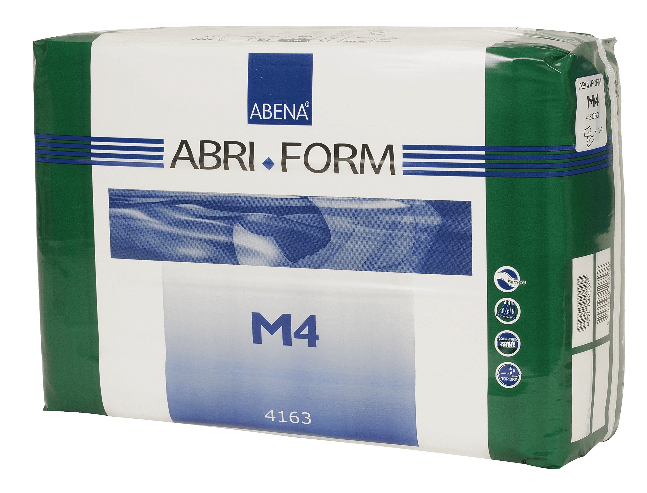 Abena Abri-Form Comfort Plastic-Backed Briefs, Level 4, (Medium To Large Sizes) Medium, 14 Count