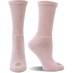 Doctor's Choice Women's Diabetic Socks, Non-Binding, Circulatory, Cushioned, Crew Socks for Swollen Feet, 4 Pack, Pink & Purple,