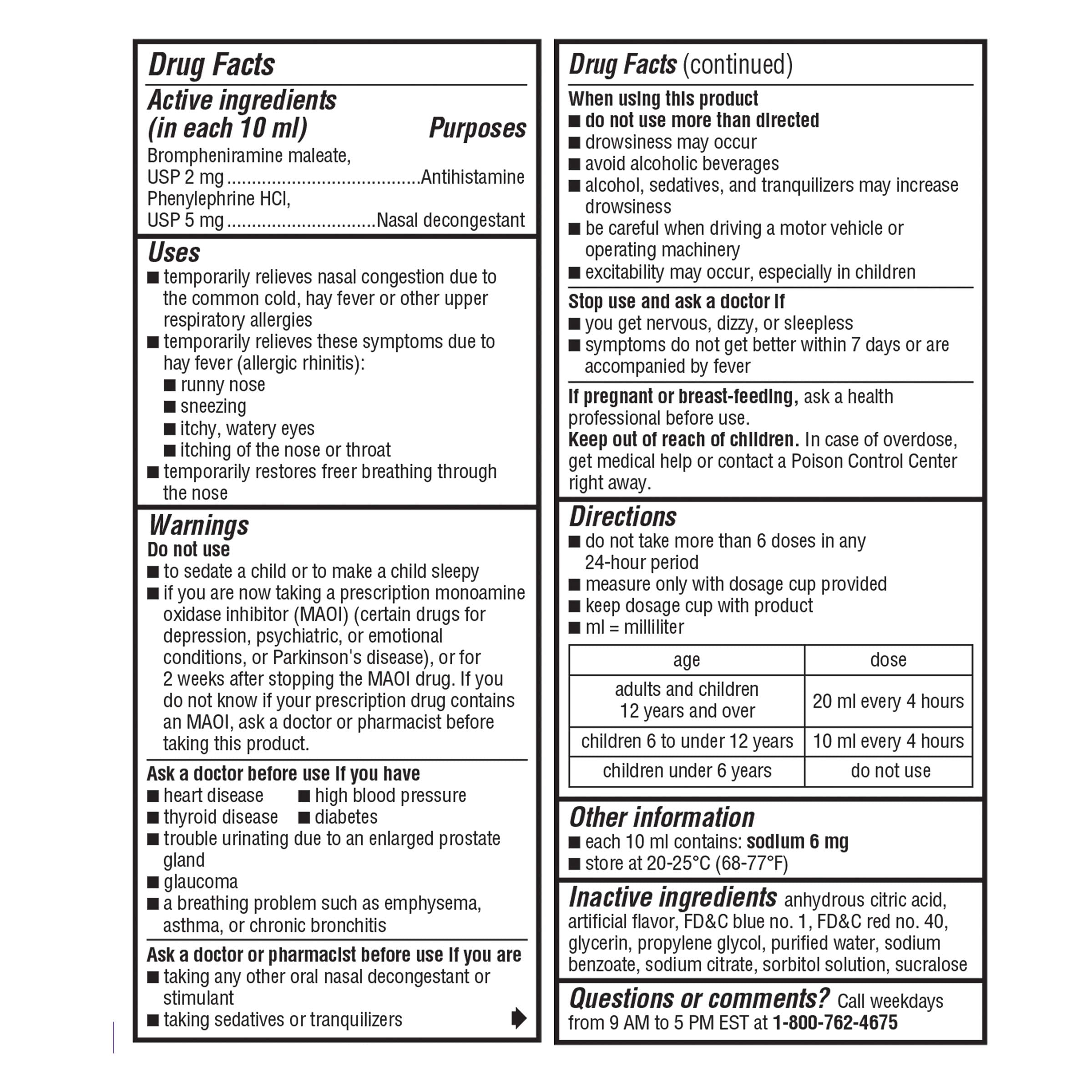 Dimetapp Childrens Cold & Allergy Antihistamine & Decongestant, Grape Flavor, Purple, 24 Fl Oz, Pack of 6