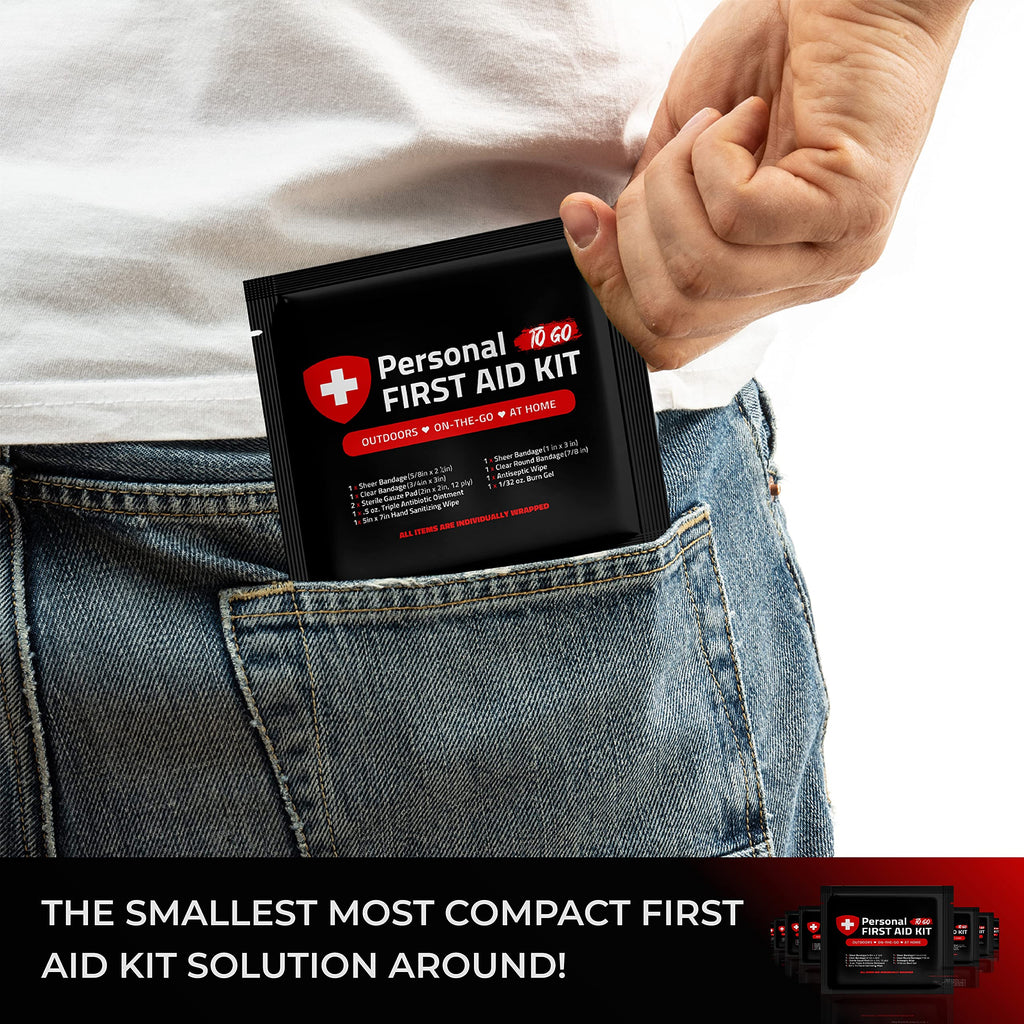 Portable Travel Size First Aid Kit - 10 Pack | Perfect for Home, Office, Car, School, Business, Travel, Hiking, Hunting, and Out