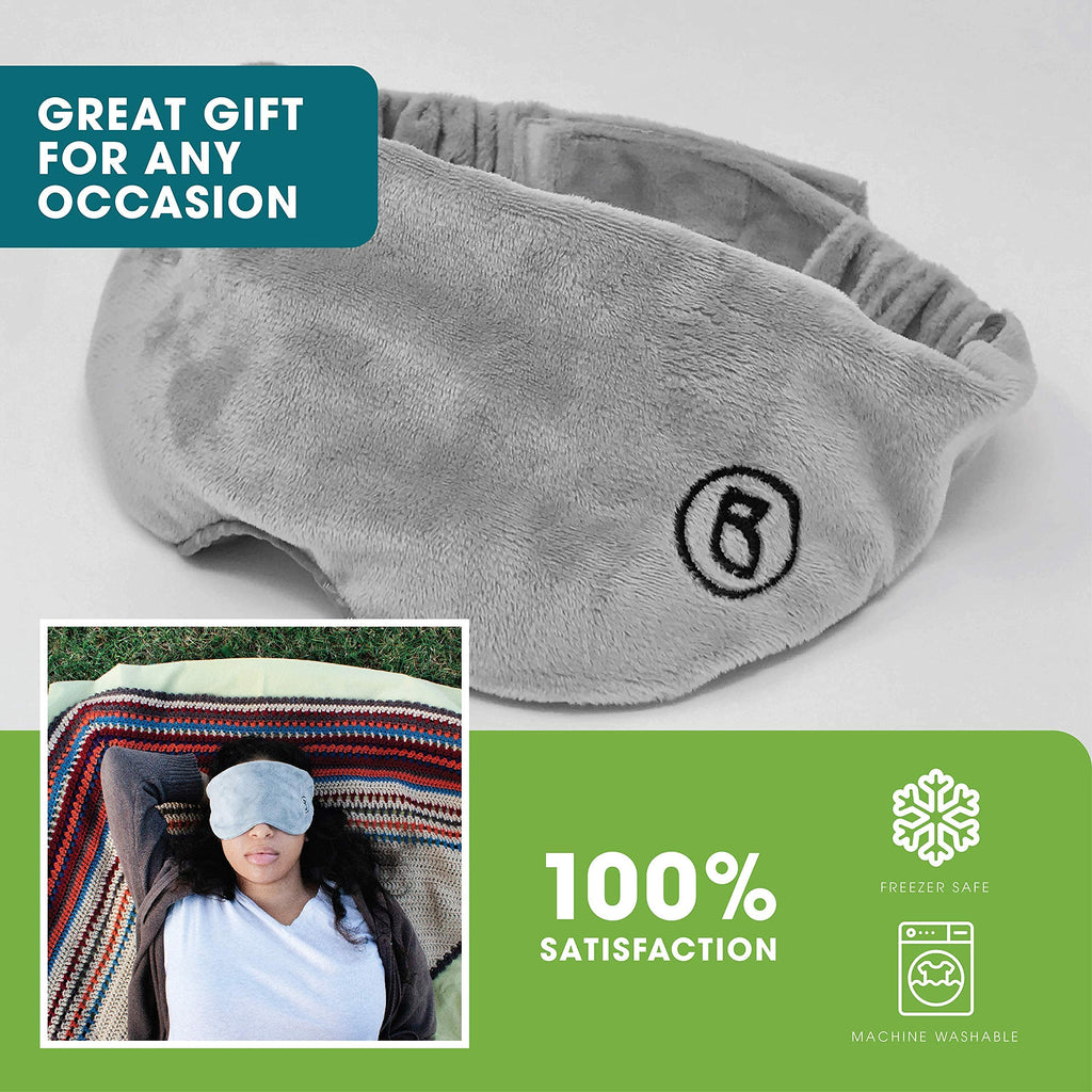 BARMY Weighted Sleep Mask for Women and Men (0.8lb/13oz) Weighted Eye Mask for Sleeping, Eye Cover Blocks Light Helps Relaxation