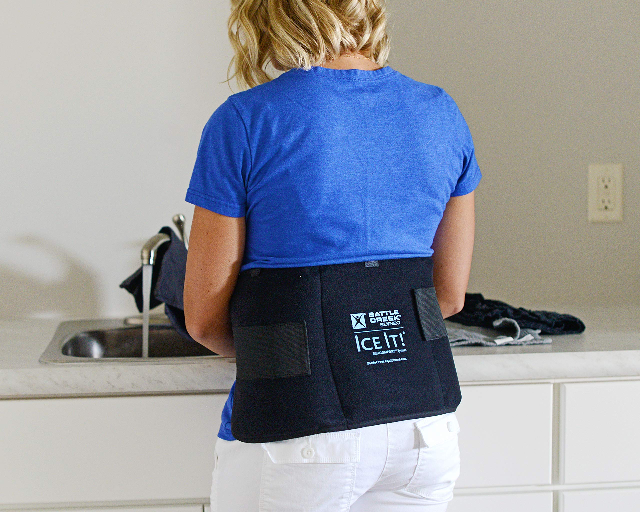Ice it! ColdCOMFORT Triple Cold Pack Deluxe Wrap, X-Large, 9 x 20