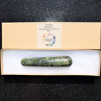 Charged 4 Serpentine Crystal Massage Wand + Selenite Charging Heart Included (Stimulate Kundalini Energies/Remove Chakra BLOCKAG