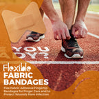 Flexible Fabric Bandages - Flex Fabric Adhesive Bandages Finger-Tip Bandages for Finger Care and to Protect Wounds from Infectio