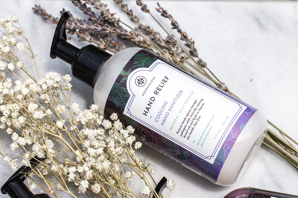 DERMAGLOVE HAND RELIEF - Moisturizing Gel Sanitizer That Protects Skin - Formulated With Vitamins A, C & E- Naturally Scented Mi