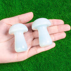 ZHIYUXI Opal Crystal Mushroom Ornament Opal Stone Gemstones Mini Mushroom Figurine Healing Crystal Stones Mushroom Decor Sculptu