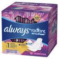 Always Radiant Pads With Wings Regular Absorbency Scented,15 ct