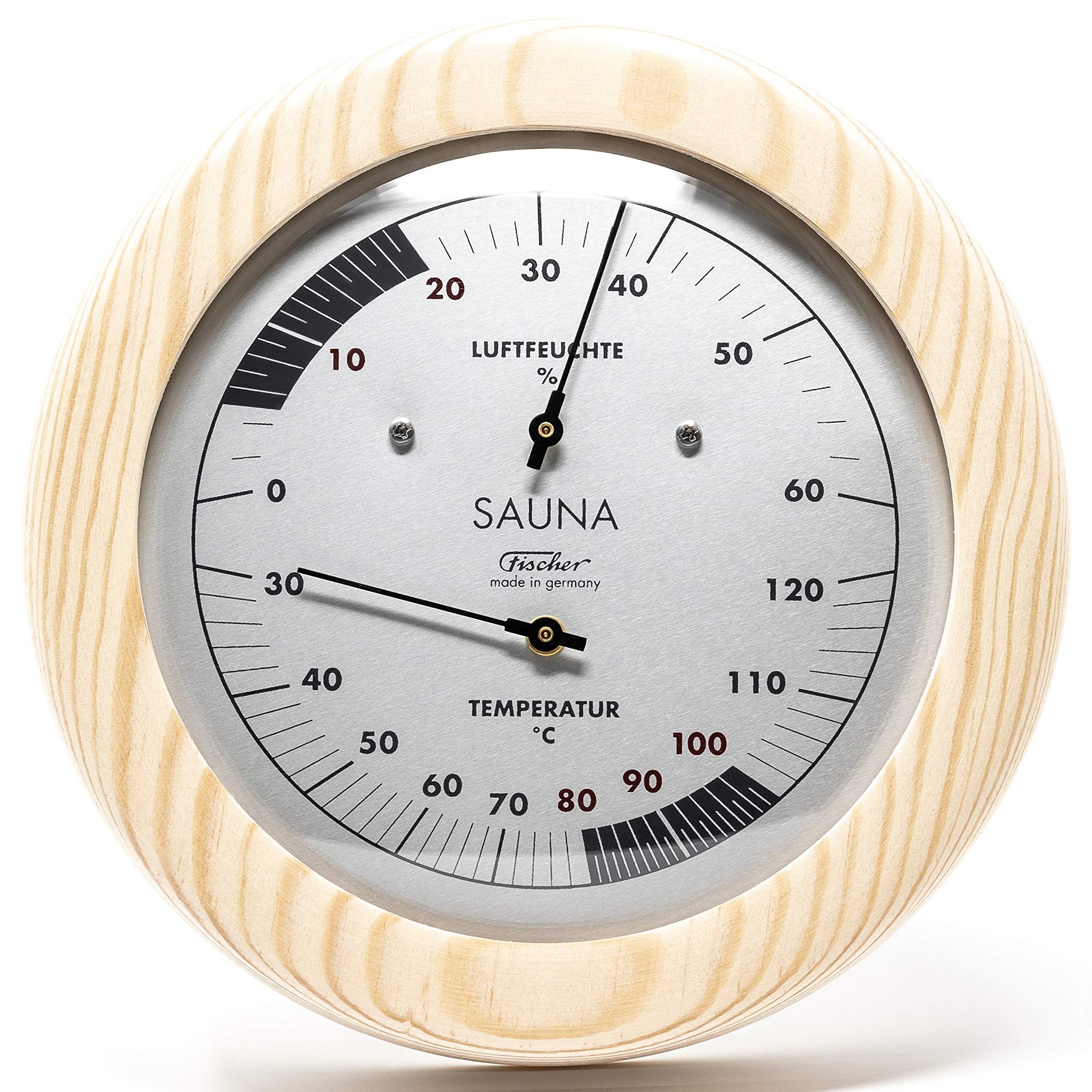Fischer Sauna Thermohygrometer, Wood, Multi Colour, One Size