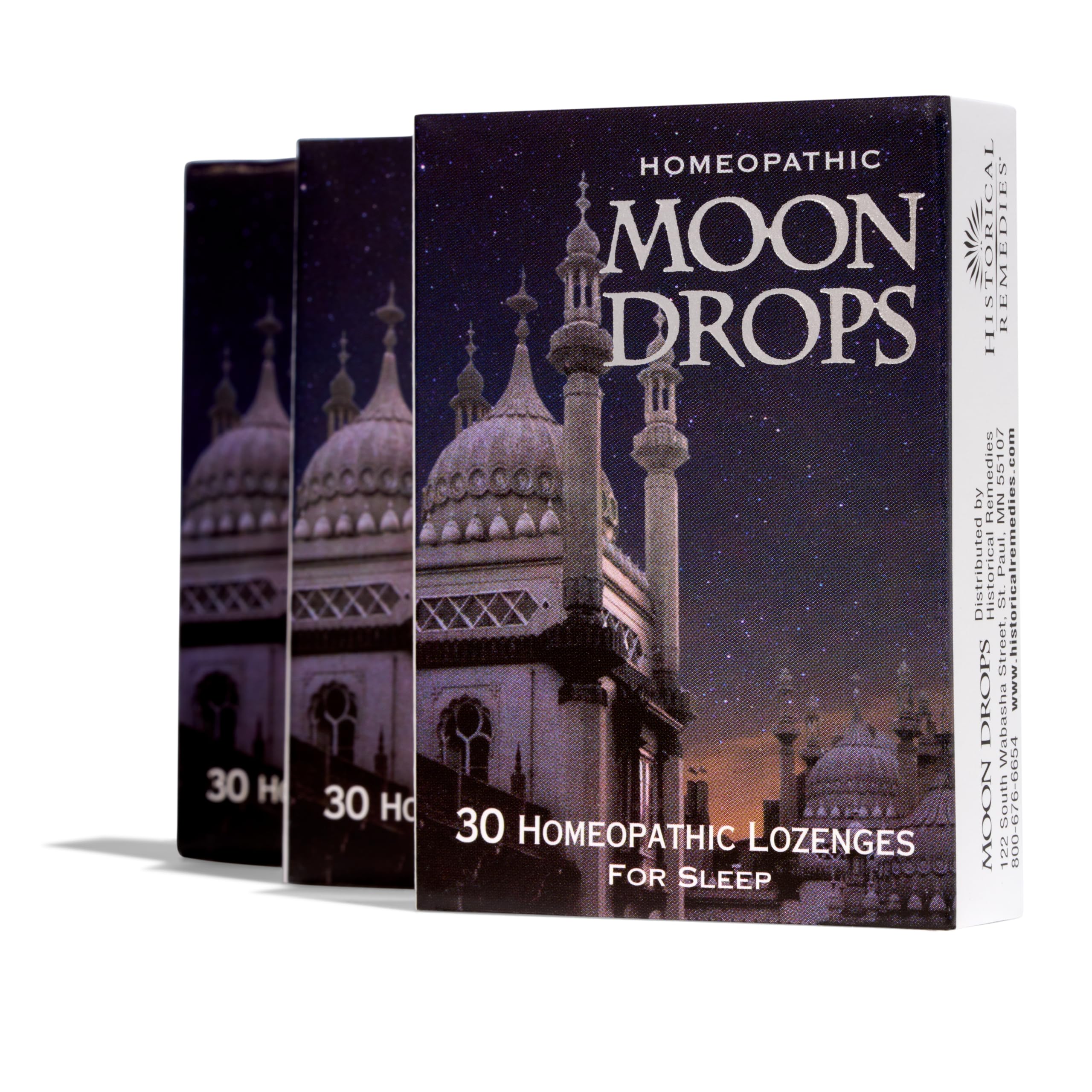 Historical Remedies Moon Drops Sleep Aid Lozenges (3 Pack) | Homeopathic Vanilla Flavor Supplement, Non-Habit Forming Vegan Glut