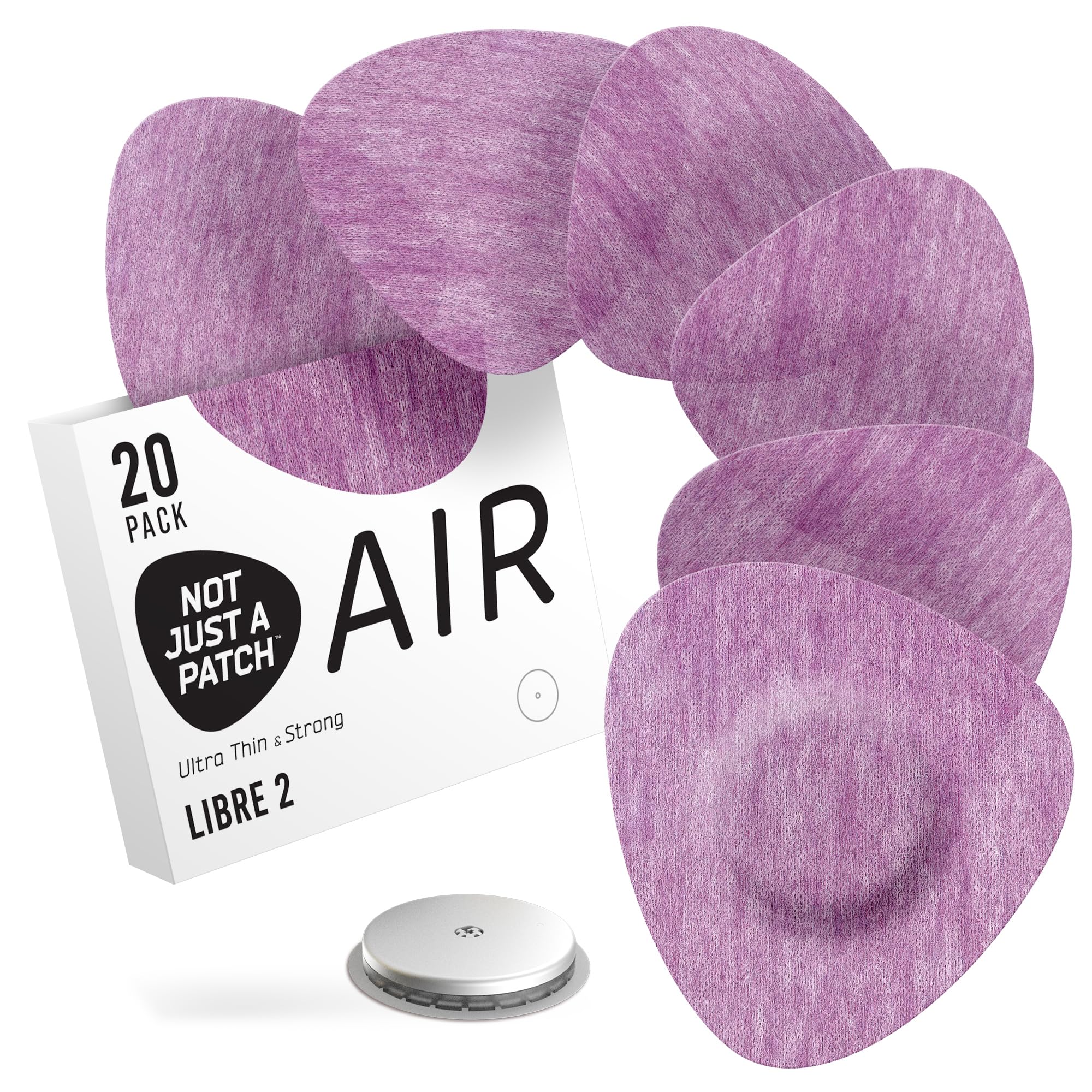 Not Just A Patch Freestyle Libre 2 Covers (20 Pack) - Thin, Strong and Light, Ultra-Long 14 Day Adhesion - Durable Lingo CGM & L