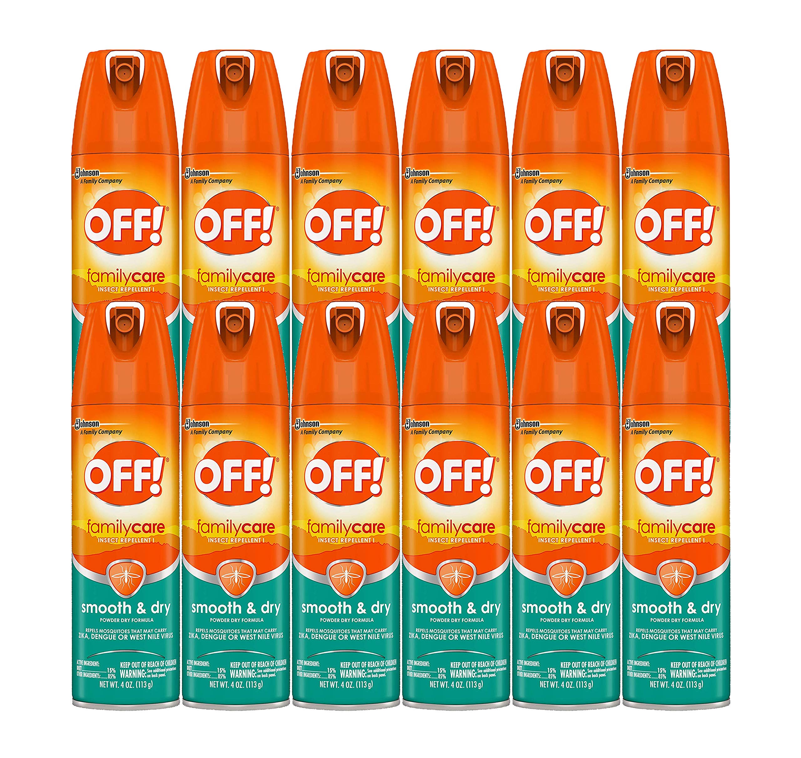 Off! Family Care Smooth & Dry Insect Spray, 4 oz (Pack - 12)