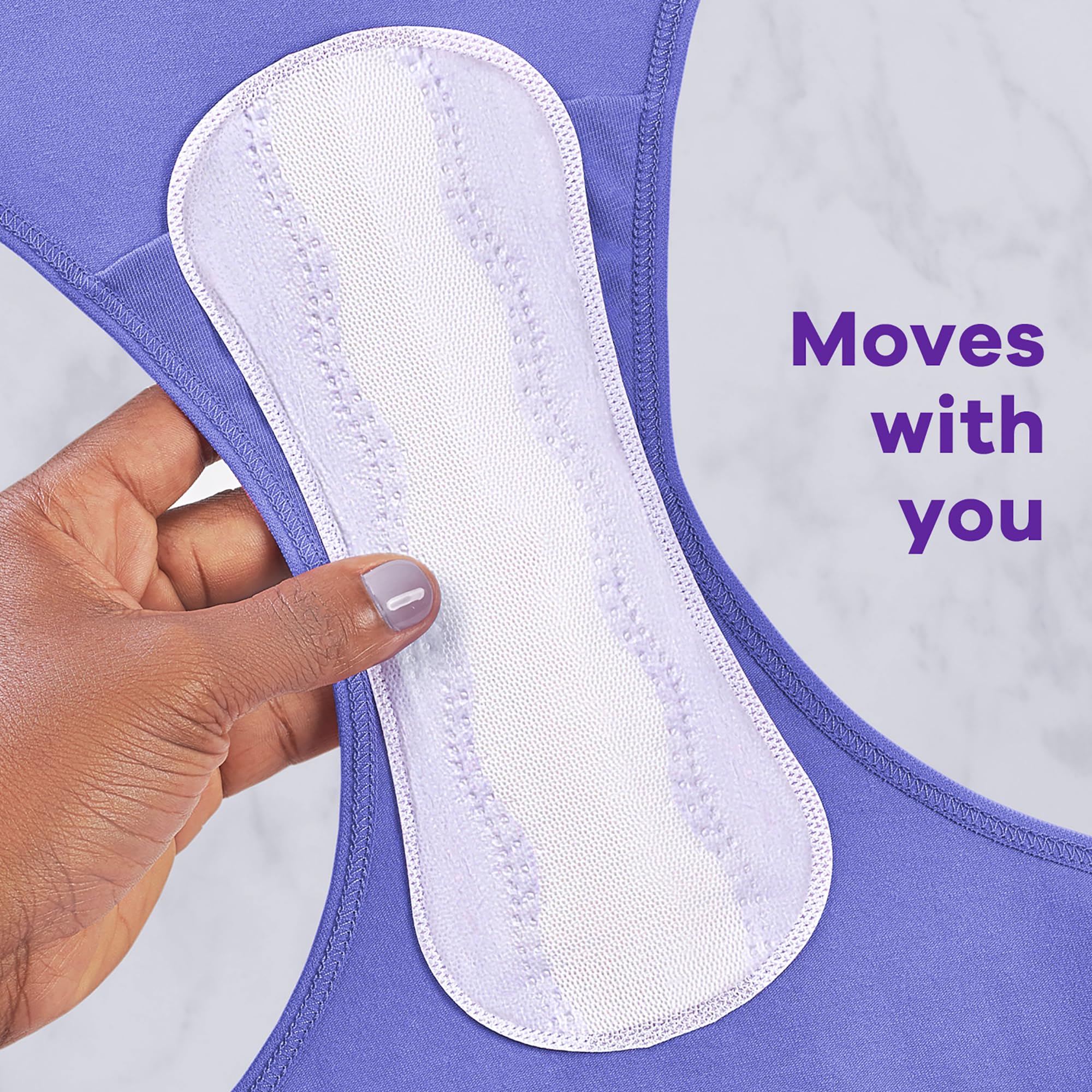 Always Anti-Bunch Xtra Protection, Panty Liners For Women, Light Absorbency, Regular Length, Leakguard + Rapiddry, Unsented, 100