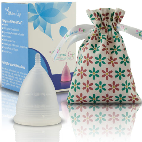 Athena Menstrual Cups - Larger Size - The Original Softer Reusable Period Cups for Women - for Regular to Heavy Flow - No Shift 