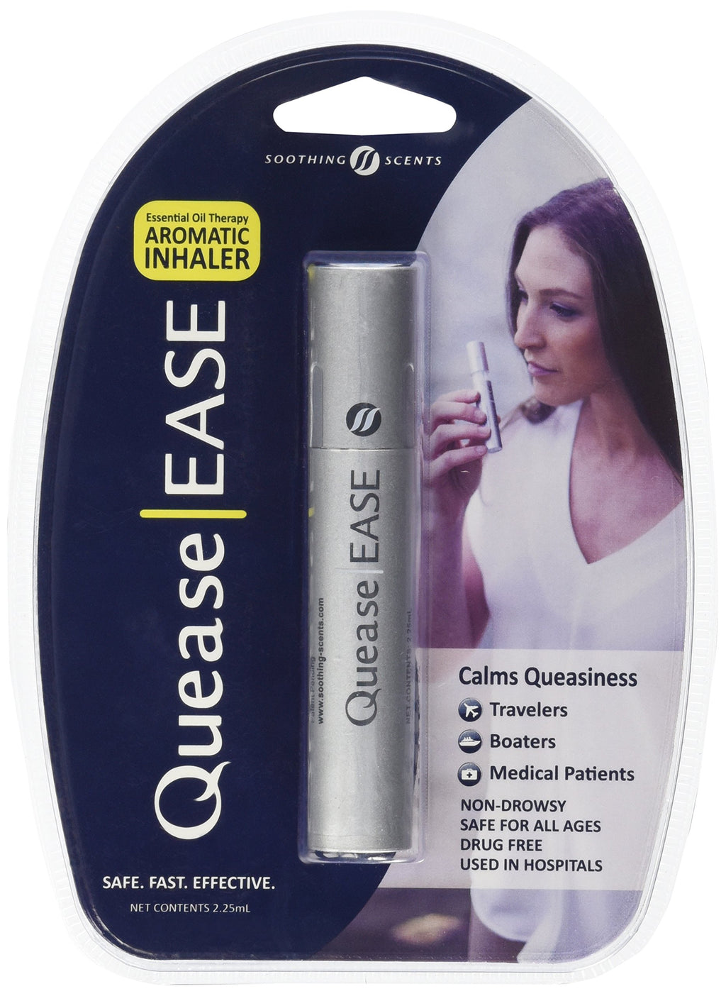 Soothing Scents QueaseEase Aromatic Inhaler ESSENTAIL Oil Therapy - 1 Ea Grey, 0.07 Fl Oz (Pack of 1)
