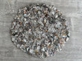 GAF TREASURES 2 oz Lot Natural Semi Tumbled Gemstone Chips, Crushed Mini Crystals, Undrilled Crystal Chips (Rutilated Quartz Mix