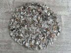 GAF TREASURES 2 oz Lot Natural Semi Tumbled Gemstone Chips, Crushed Mini Crystals, Undrilled Crystal Chips (Rutilated Quartz Mix