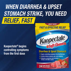 Kaopectate Strawberry Soft Chews 24 Count - Diarrhea Medication for Adults with Bismuth Subsalicylate, Anti-Diarrhea Medicine fo