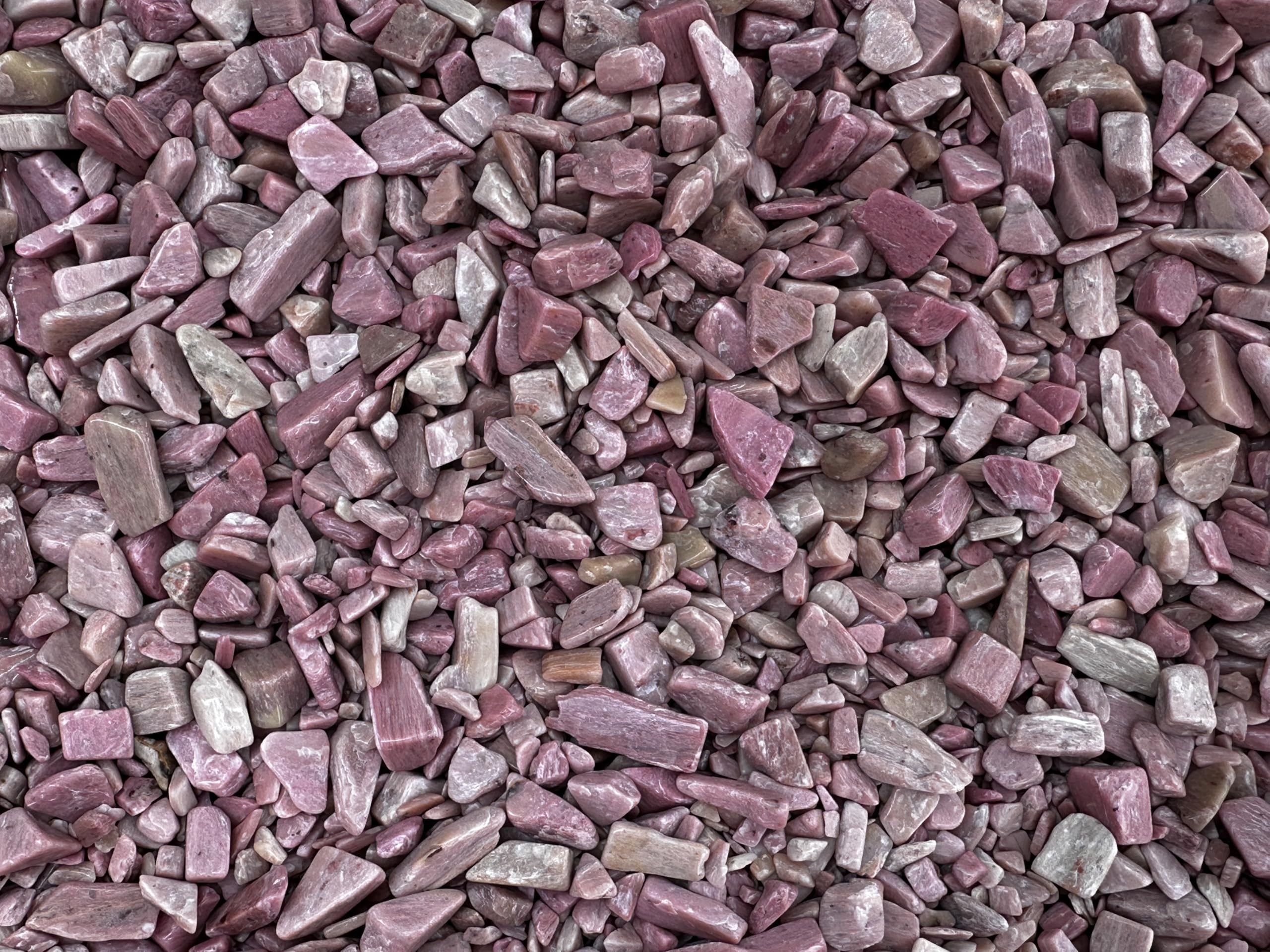 GAF TREASURES 2 oz Lot Natural Semi Tumbled Gemstone Chips, Crushed Mini Crystals, Undrilled Crystal Chips (Pink Opal)