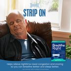 Breathe Right Nasal Strips Extra Strength Clear For Sensitive Skin Drug-Free Snoring Solution & Nasal Congestion Relief Caused b