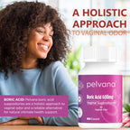 Pelvana Boric Acid Suppositories for Women 60 Count for Vaginal Odor - Third-Party Lab Tested & Made in The USA