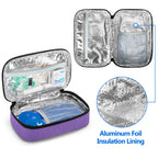 Yarwo Insulin Cooler Travel Case with 2 Ice Packs, Medication Diabetic Supplies Bag for Insulin Pens, Vials and Diabetes Testing