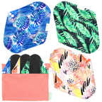 wegreeco Reusable Menstrual Pads - Reusable Sanitary Pads | Reusable Panty Liners | Soft Cloth Menstrual - 6 Pack with 1 Cloth M