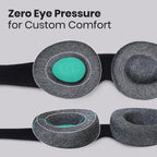 Manta Sleep Mask - 100% Light Blocking Eye Mask, Zero Eye Pressure, Comfortable & Adjustable Sleeping Mask for Women Men, Perfec