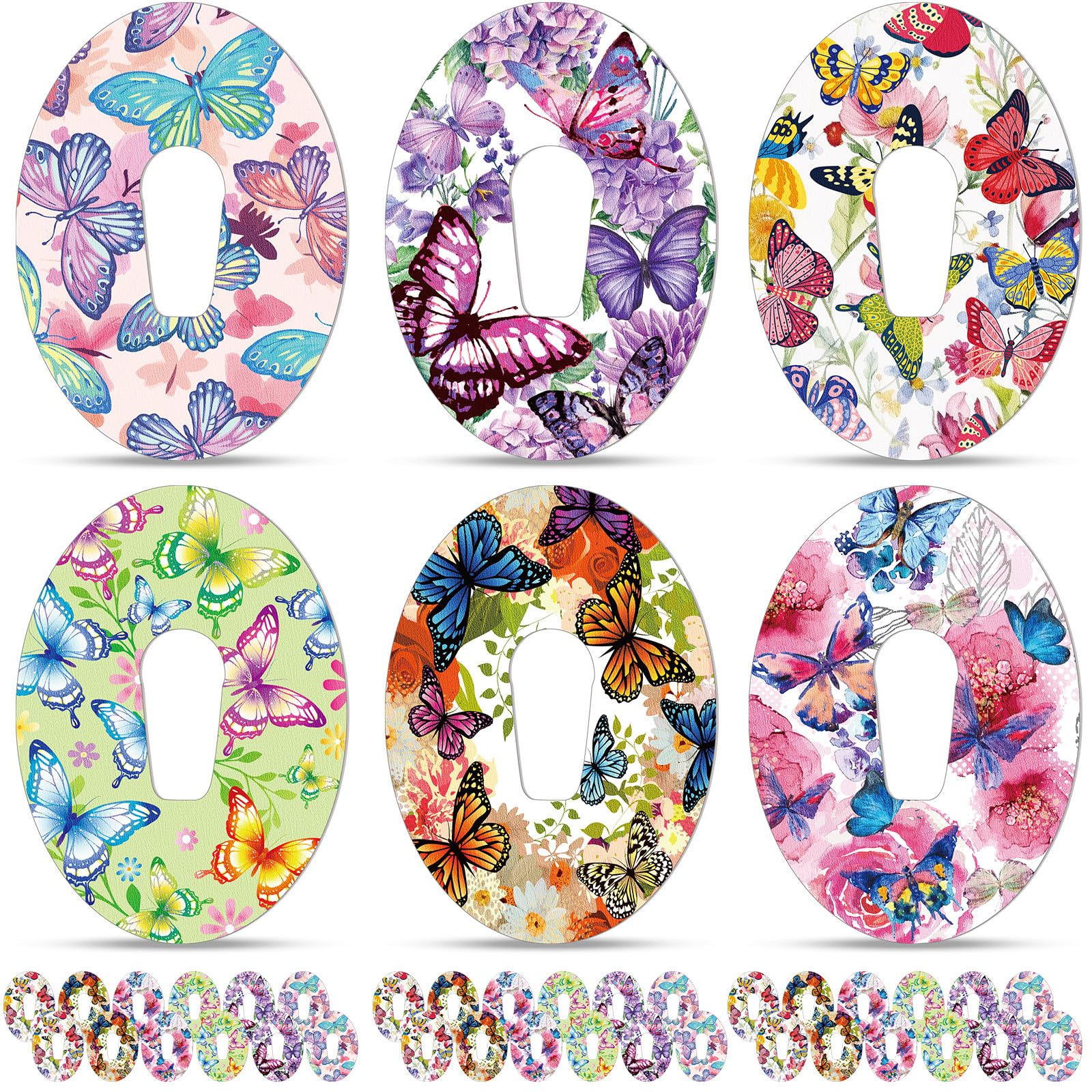 36 Pack Adhesive Patch Compatible with Dexcom G6 Breathable Colorful Butterfly CGM Patches Waterproof Butterfly Pre Cut Adhesive