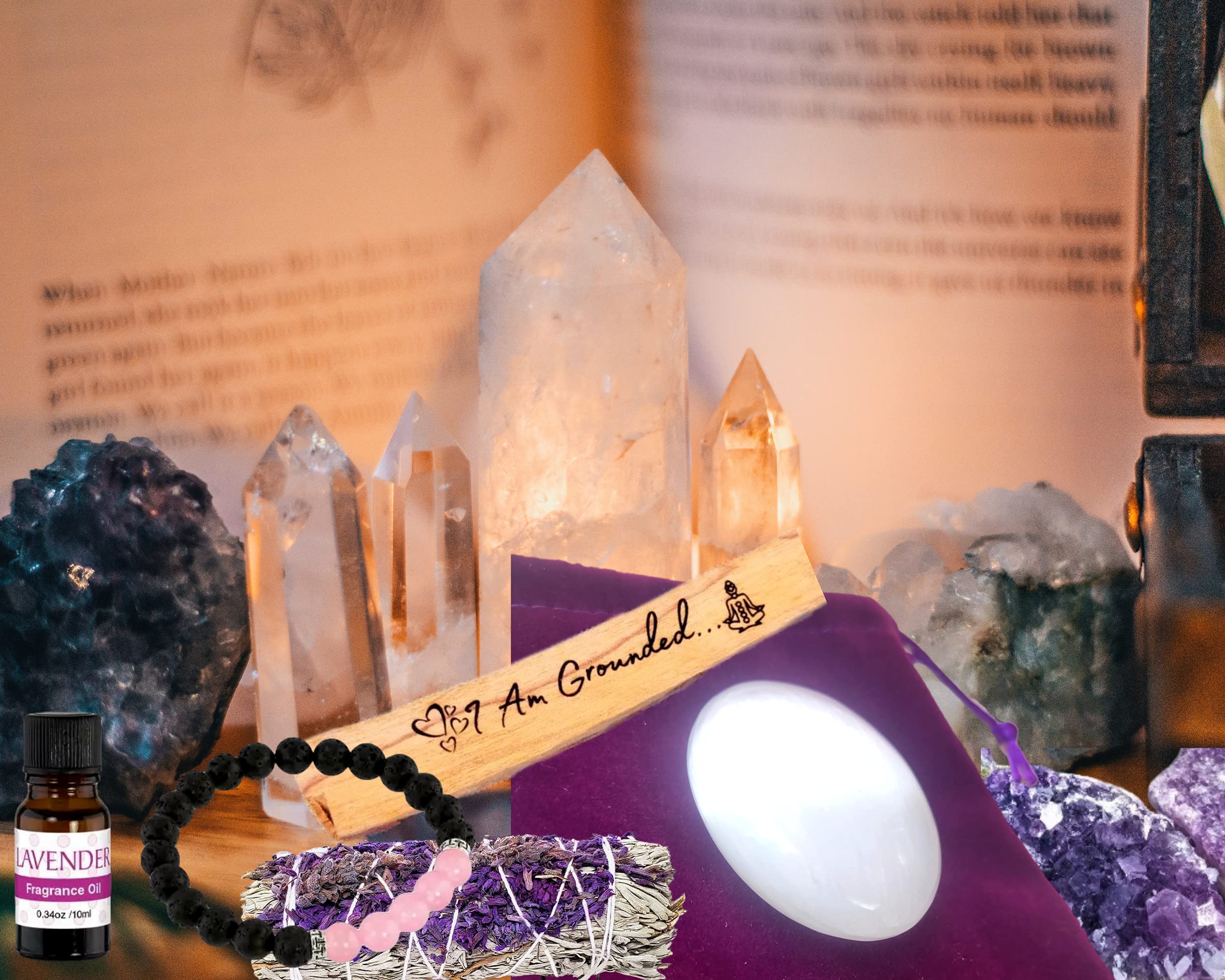 Worldly Finds Selenite Crystal Smudge Bowl, Polished Thickly Hand-Carved, Moroccan Crystal Holder to Charge, Cleanse Crystals, C