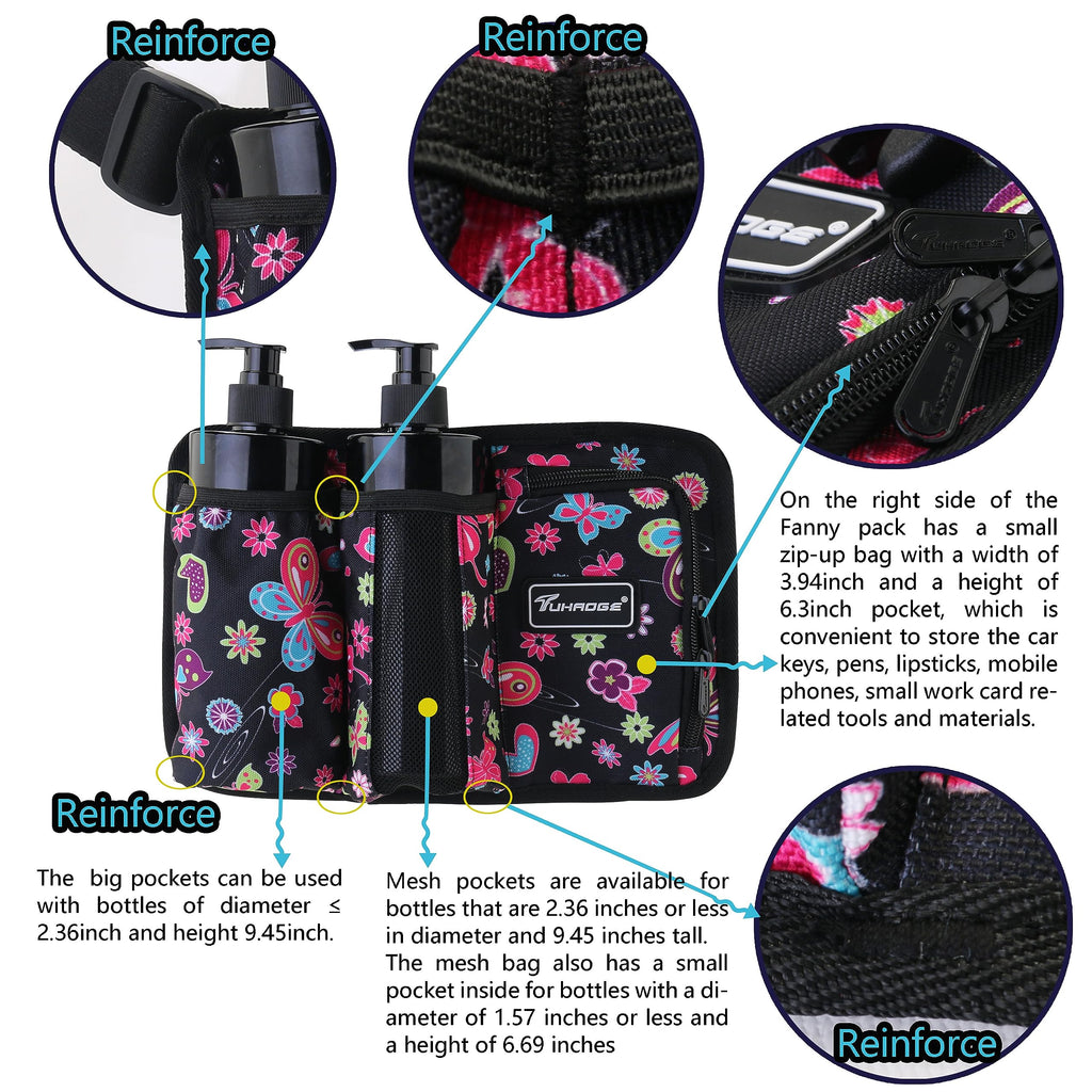 Massage Bottle Bag Massage Oil Holster Lotion Holster Massage Therapist Massage Oil Holster Massage Lotion (3kd- BHuDieHua)