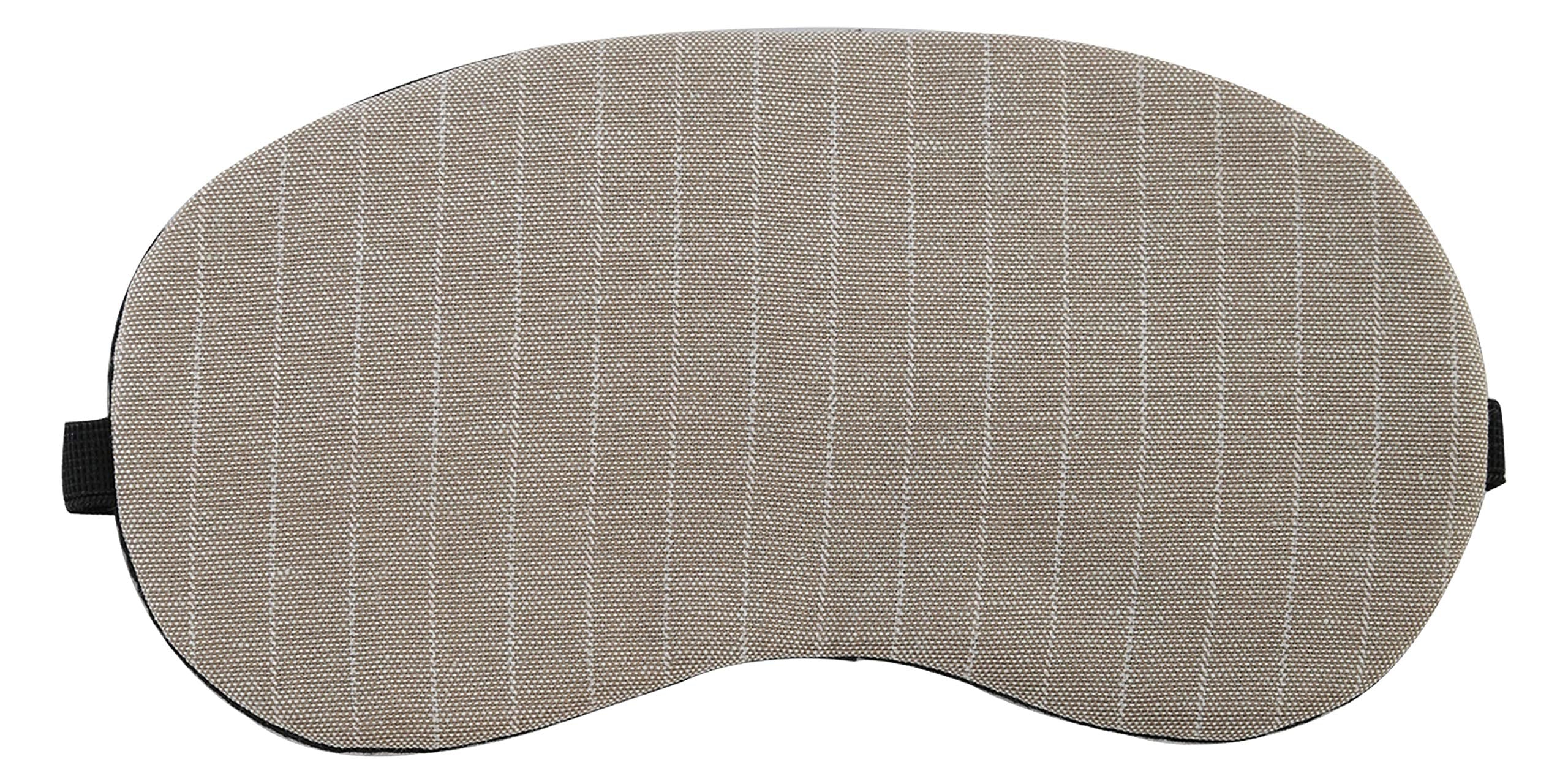 Visual Echoes Cotton Sleeping Eye Mask  Brown Stripes