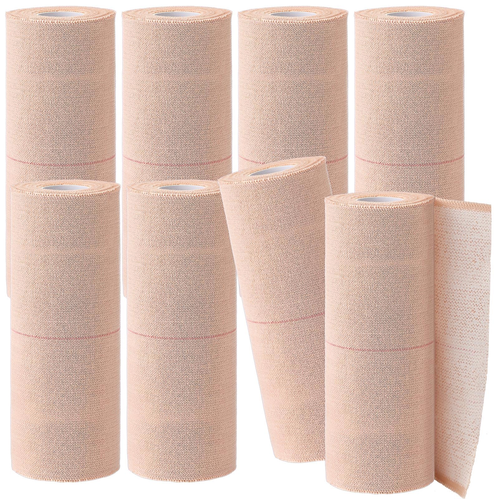 Tondiamo 8 Rolls Elastic Adhesive Bandage Tape Medical Bandage Wrap Athletic Sports Tape Flexible Stretch Skin Bandages Strips f